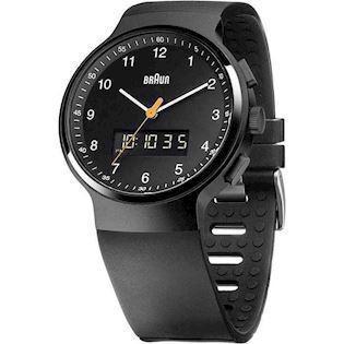 Classic IP sort rustfri urkasse quartz dual time Herre ur fra Braun, BN0159BKBKG